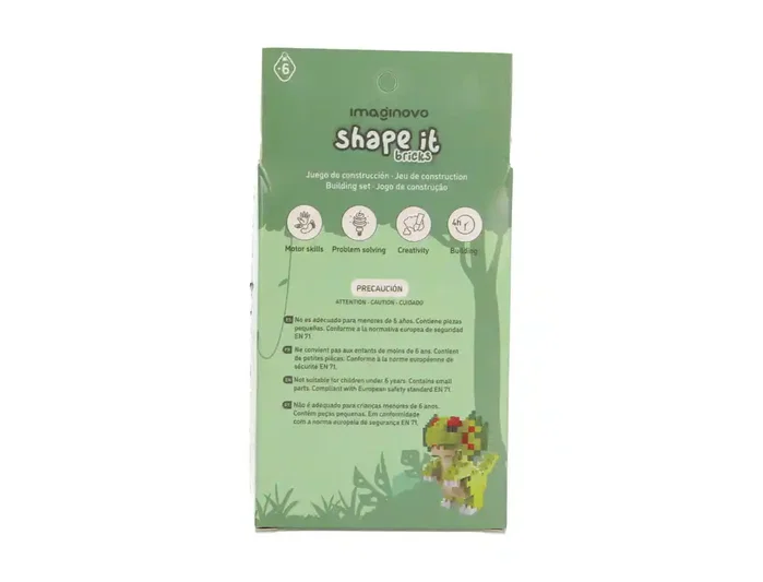 Imaginovo Juego de mini bloques de construcción Shape It dinosaurio verde 134 piezas Imaginovo Juego de mini bloques de construcción Shape It dinosaurio verde 134 piezas
