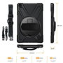 eSTUFF Funda Antichoque Defender para Samsung Galaxy Tab A 10.1 (2019) AUSTIN - Negro, con correa y soporte giratorio 360°, sin protector de pantalla