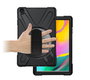 eSTUFF Funda Antichoque Defender para Samsung Galaxy Tab A 10.1 (2019) AUSTIN - Negro, con correa y soporte giratorio 360°, sin protector de pantalla