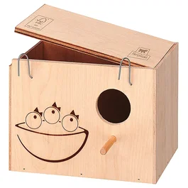 Ferplast Nido de Madera para Pájaros Mediano 19,5x14x14cm