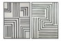 DKD Home Decor Cuadro Lienzo PS 83X4,5X123 Líneas 3D (Pack de 2)