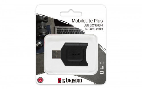 Kingston MobileLite Plus Lector de Tarjetas SD USB 3.2 Gen 1 Negro