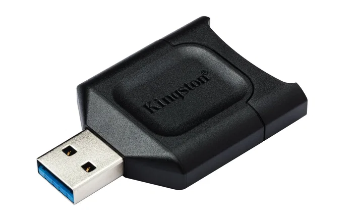 Kingston MobileLite Plus - Lector de tarjetas SD externo USB 3.2 Gen 1 Tipo-A, compatible UHS-II y UHS-I, color negro, portátil