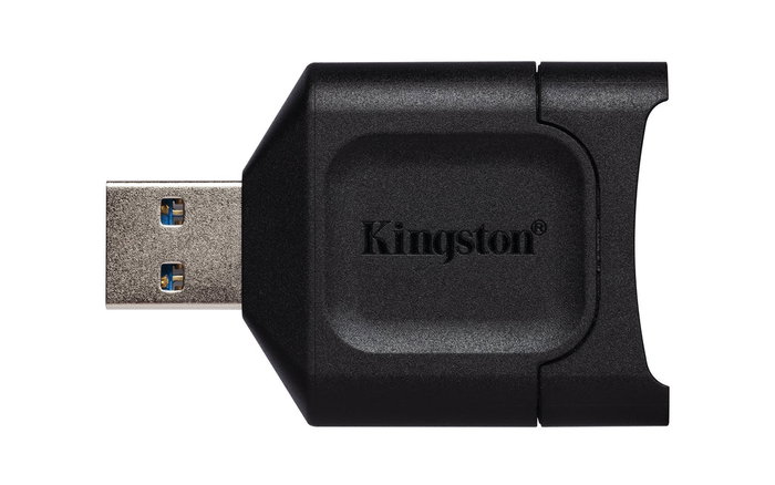 Kingston MobileLite Plus - Lector de tarjetas SD externo USB 3.2 Gen 1 Tipo-A, compatible UHS-II y UHS-I, color negro, portátil