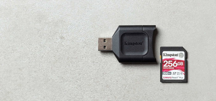 Kingston MobileLite Plus - Lector de tarjetas SD externo USB 3.2 Gen 1 Tipo-A, compatible UHS-II y UHS-I, color negro, portátil