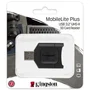 Kingston MobileLite Plus - Lector de tarjetas SD, negro, USB 3.2 Gen 1 Tipo-A, compatible con Windows, macOS, Linux, Chrome OS