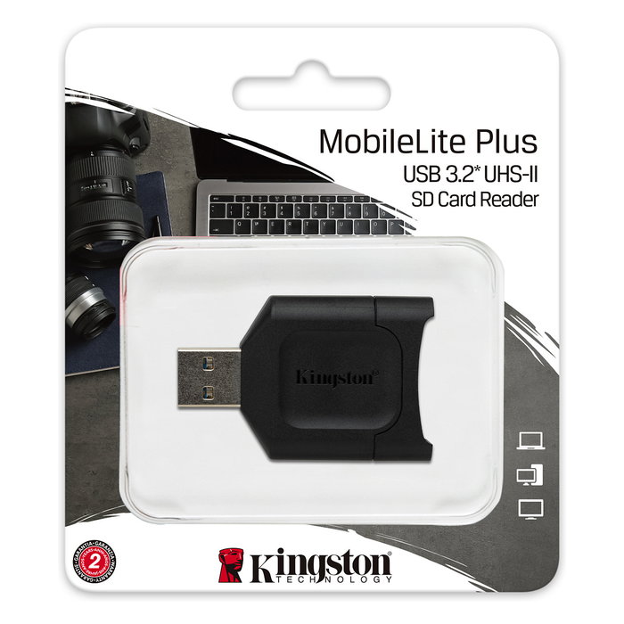 Kingston MobileLite Plus Lector de Tarjetas SD USB 3.2 Gen 1 Negro