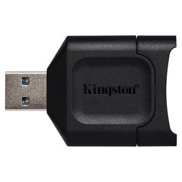 Kingston MobileLite Plus - Lector de tarjetas SD, negro, USB 3.2 Gen 1 Tipo-A, compatible con Windows, macOS, Linux, Chrome OS