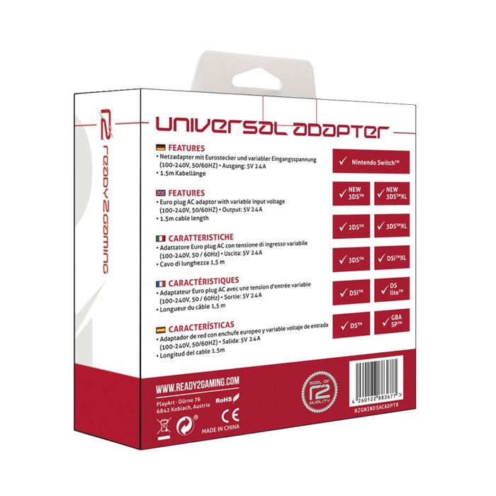 ready2gaming Adaptador Universal para GBA, DS y Nintendo Switch ready2gaming Adaptador Universal para GBA, DS y Nintendo Switch