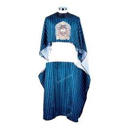 Zzmen Capa de Corte Impermeable con Ventana y Rayas Azules