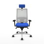 PIQUERAS Y CRESPO Silla de oficina Horna con mecanismo Sincro, Azul y Blanco