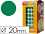 Apli Gomets Redondos 20mm Verde Rollo de 1770 Unidades