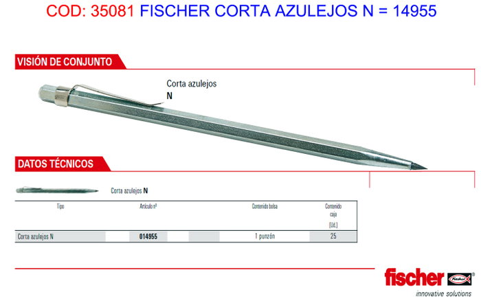 FISCHER Corta Azulejos N 543026 FISCHER Corta Azulejos N 543026