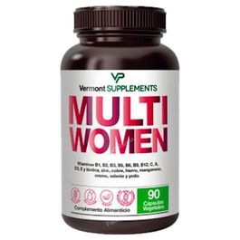 VERMONT SUPPLEMENTS Multi Women 90 Cápsulas | Multivitamínico Completo para Mujer con Vitaminas y Minerales Esenciales para Energía y Vitalidad