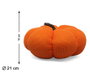 Calabaza decorativa de tela naranja 21x10cm para Halloween