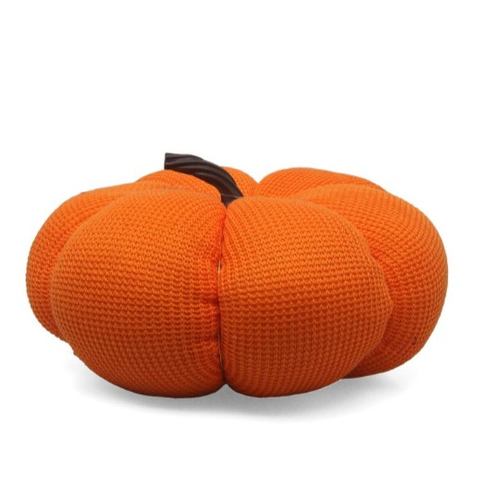 Calabaza decorativa de tela naranja 21x10cm para Halloween