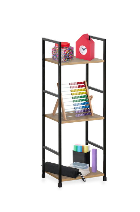 Confortime Estanteria 3 Niveles Metal-Madera Negra 25 cm Ancho x 5.5 cm Largo x 84.5 cm Alto (2 Unidades) Confortime Estanteria 3 Niveles Metal-Madera Negra 25 cm Ancho x 5.5 cm Largo x 84.5 cm Alto (2 Unidades)