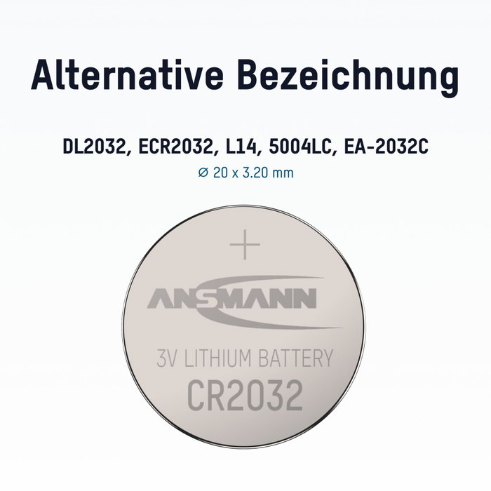 Ansmann CR 2032 Pila de botón de litio de 3 V