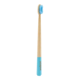 MINIMA ORGANICS Cepillo de Dientes de Bambú Ecológico - Azul, Cerdas Dureza Media
