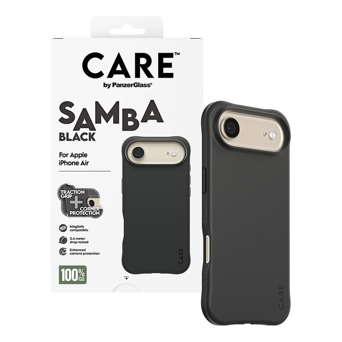 PanzerGlass Samba Case MagSafe para iPhone Air, Negro PanzerGlass Samba Case MagSafe para iPhone Air, Negro