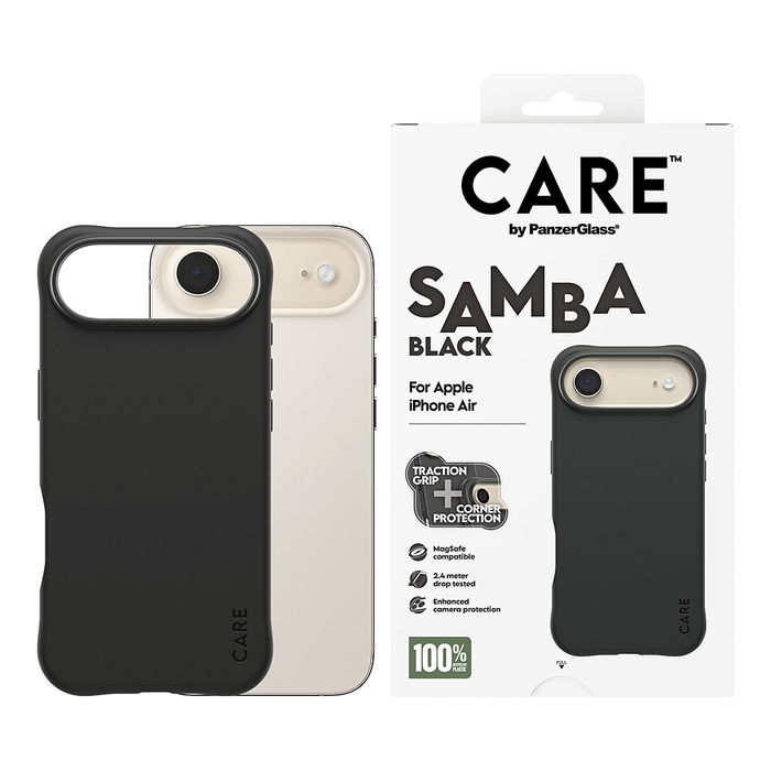 PanzerGlass Funda CARE Samba Black MagSafe para iPhone Air