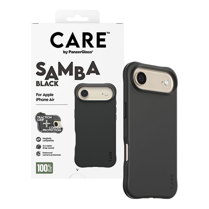 PanzerGlass Funda CARE Samba Black MagSafe para iPhone Air