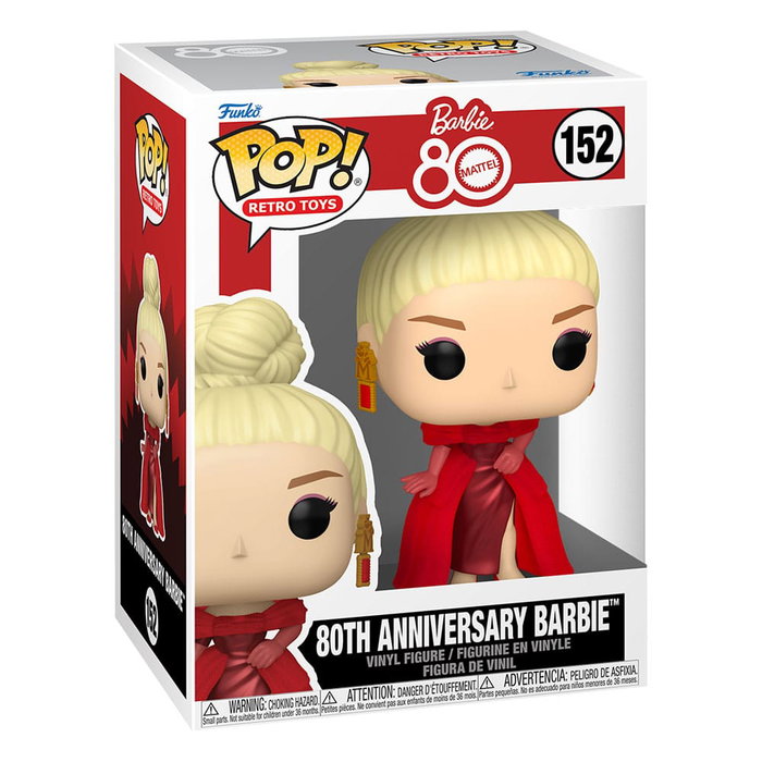 Mattel 80th Anniversary POP! Retro Toys Vinyl Figura Barbie 9 cm