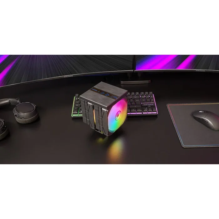 Mars Gaming MCPU-LCDPRO Disipador de CPU Negro con Pantalla LCD XL