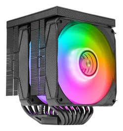 Refrigeración cpu a-rgb mcpu-lcd pro negro mars gaming lcd / 120 mm argb / 6 heatpipes / tdp 300w / intel & amd