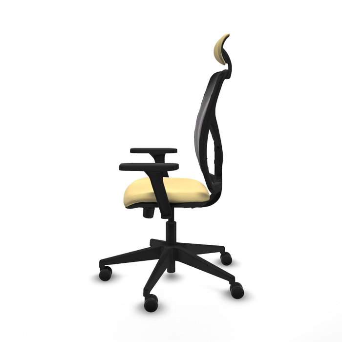 PIQUERAS Y CRESPO Silla de oficina Motilla con mecanismo Sincro/Traslack, Crema y Negro PIQUERAS Y CRESPO Silla de oficina Motilla con mecanismo Sincro/Traslack, Crema y Negro
