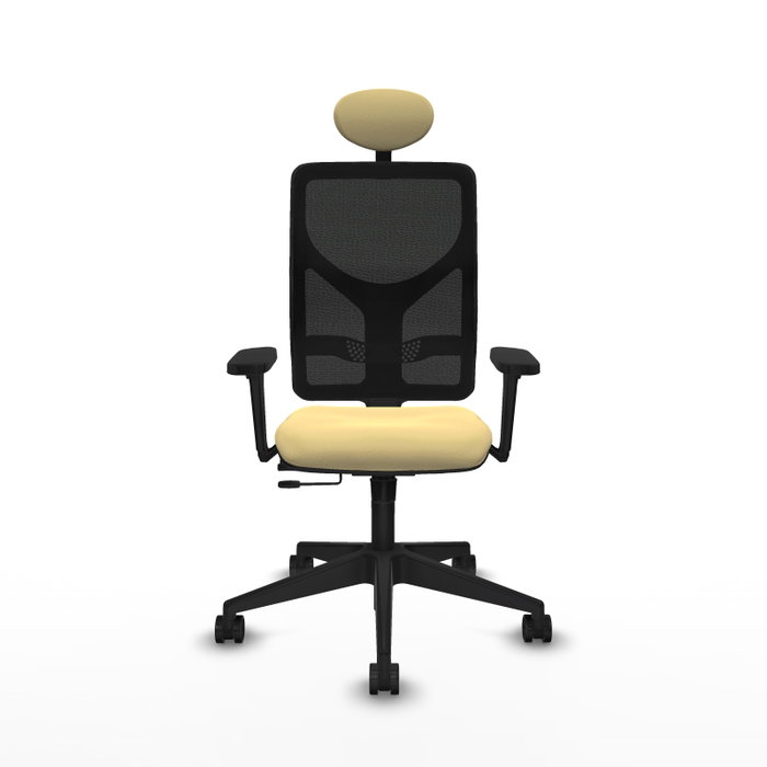 PIQUERAS Y CRESPO Silla de oficina Motilla con mecanismo Sincro/Traslack, Crema y Negro PIQUERAS Y CRESPO Silla de oficina Motilla con mecanismo Sincro/Traslack, Crema y Negro
