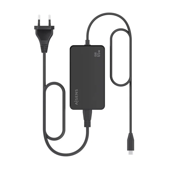 Aisens Cargador de sobremesa GaN 65W USB-C PD3.0 con cable de 1.8m, Negro Aisens Cargador de sobremesa GaN 65W USB-C PD3.0 con cable de 1.8m, Negro