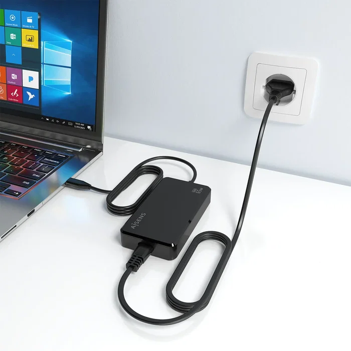 Aisens Cargador de sobremesa GaN 65W USB-C PD3.0 con cable de 1.8m, Negro Aisens Cargador de sobremesa GaN 65W USB-C PD3.0 con cable de 1.8m, Negro