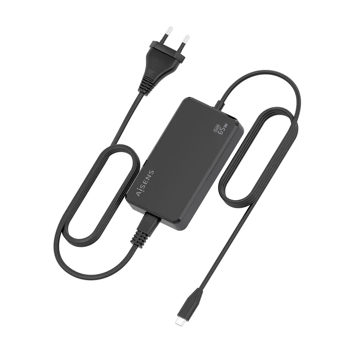 Aisens Cargador de sobremesa GaN 65W USB-C PD3.0 con cable de 1.8m, Negro Aisens Cargador de sobremesa GaN 65W USB-C PD3.0 con cable de 1.8m, Negro