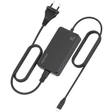 Aisens ASCH-1PD65D068-BK Cargador Sobremesa GaN 65W USB Tipo-C Negro PD3.0