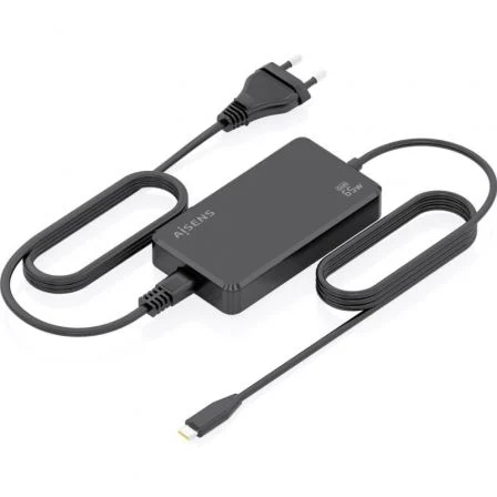 Aisens ASCH-1PD65D068-BK Cargador Sobremesa GaN 65W USB Tipo-C Negro PD3.0