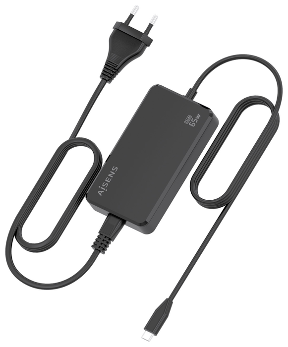 AISENS Cargador de Sobremesa GaN 65W USB-C PD3.0 Negro AISENS Cargador de Sobremesa GaN 65W USB-C PD3.0 Negro