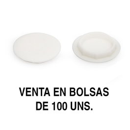 HERRAJES ALK Tapa Ag.18Mm Blanco (100U)