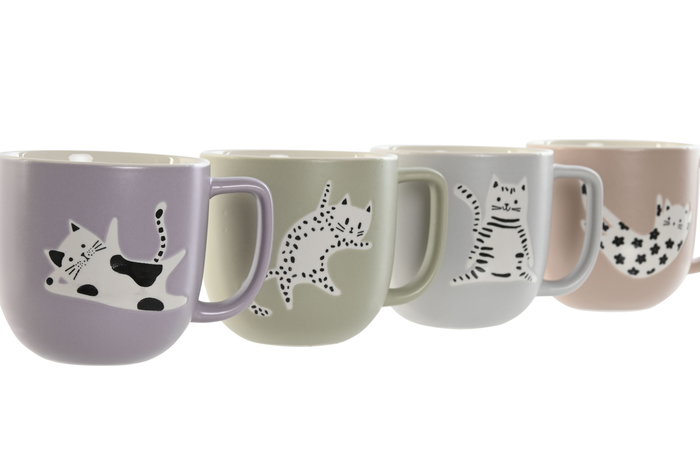 DKD Home Decor Taza Scandi Azul Rosa 9.4 x 9.4 x 13 cm (12 Unidades) 410ml Porcelana New Bone Gatos Apto Microondas Lavavajillas DKD Home Decor Taza Scandi Azul Rosa 9.4 x 9.4 x 13 cm (12 Unidades) 410ml Porcelana New Bone Gatos Apto Microondas Lavavajillas