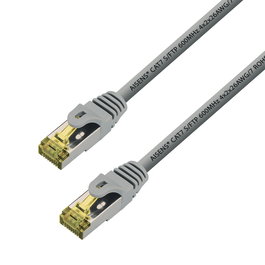 AISENS - CABLE DE RED LATIGUILLO RJ45 LSZH CAT.7 600 MHZ S/FTP PIMF AWG26, GRIS, 25CM