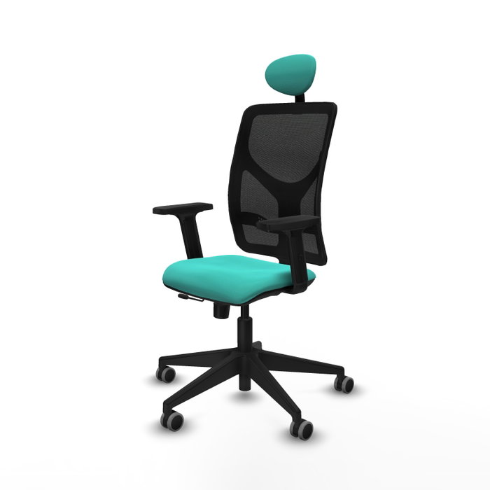 PIQUERAS Y CRESPO Silla de oficina Motilla con mecanismo Sincro/Traslack, Turquesa y Negro PIQUERAS Y CRESPO Silla de oficina Motilla con mecanismo Sincro/Traslack, Turquesa y Negro