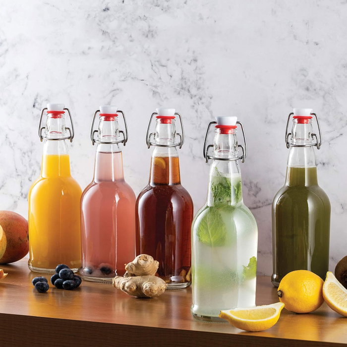 La Mediterranea Botella de 1000 ml con Tapón Hermético (Pack de 12) La Mediterranea Botella de 1000 ml con Tapón Hermético (Pack de 12)