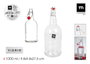 La Mediterranea Botella de 1000 ml con Tapón Hermético (Pack de 12)