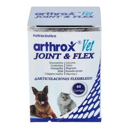 Cumediet Arthrox Vet Joint & Flex 60 Comprimidos para Perros y Gatos - Soporte Articular con Glucosamina, Condroitina y MSM