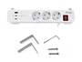 Equip Regleta 245556 con 3 Tomas Schuko, 2xUSB-C y 1xUSB-A, Blanco