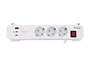 Equip Regleta 245556 con 3 Tomas Schuko, 2xUSB-C y 1xUSB-A, Blanco