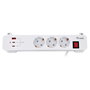 EQUIP Regleta de enchufes 245556 con 3 salidas AC, 2 USB-C y 1 USB-A