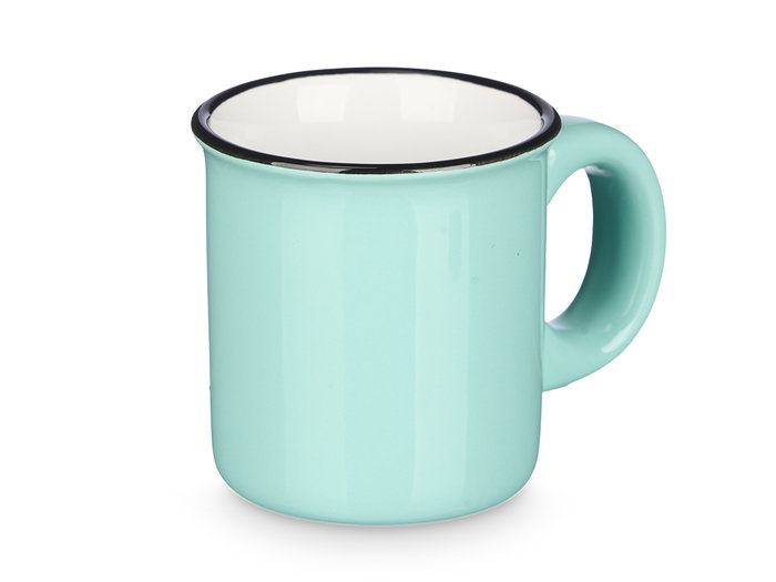 Vessia Set 6 Tazas Cafe Menta 100 ml Porcelana 28.8x7x12.8 cm (Set de 12)