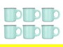 Vessia Set 6 Tazas Cafe Menta 100 ml Porcelana 28.8x7x12.8 cm (Set de 12)