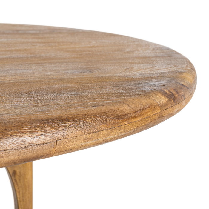 Ixia Mesa de Comedor Madera de Mango Miel 125 x 125 x 76 cm